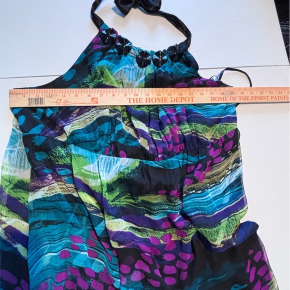 Lane Bryant Halter Maxi Dress 22 Multicolor Abstract Print - Picture 9 of 11